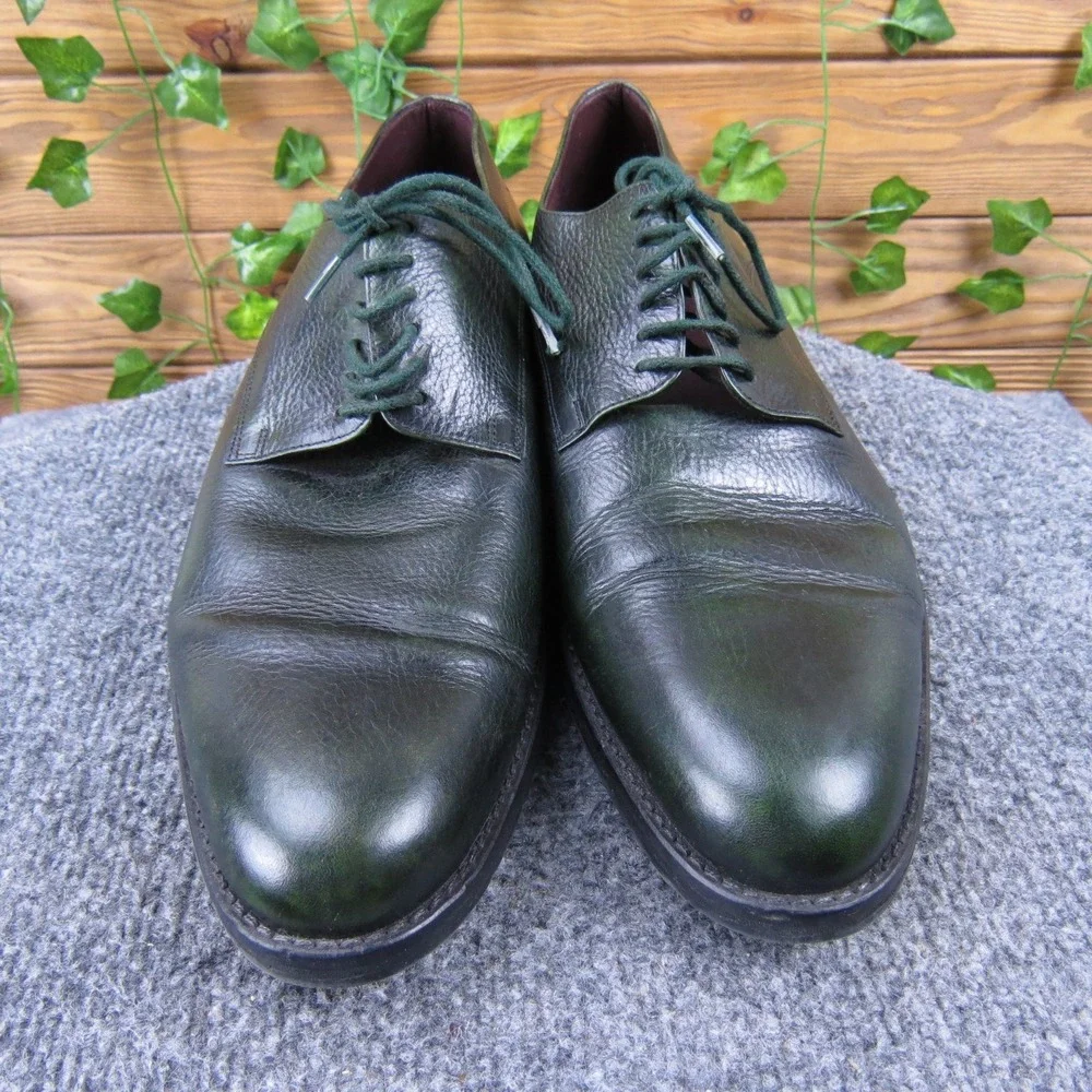 Noah Waxman Casual Shoes‎ Men's Green Size 11 Leather Lace-Up